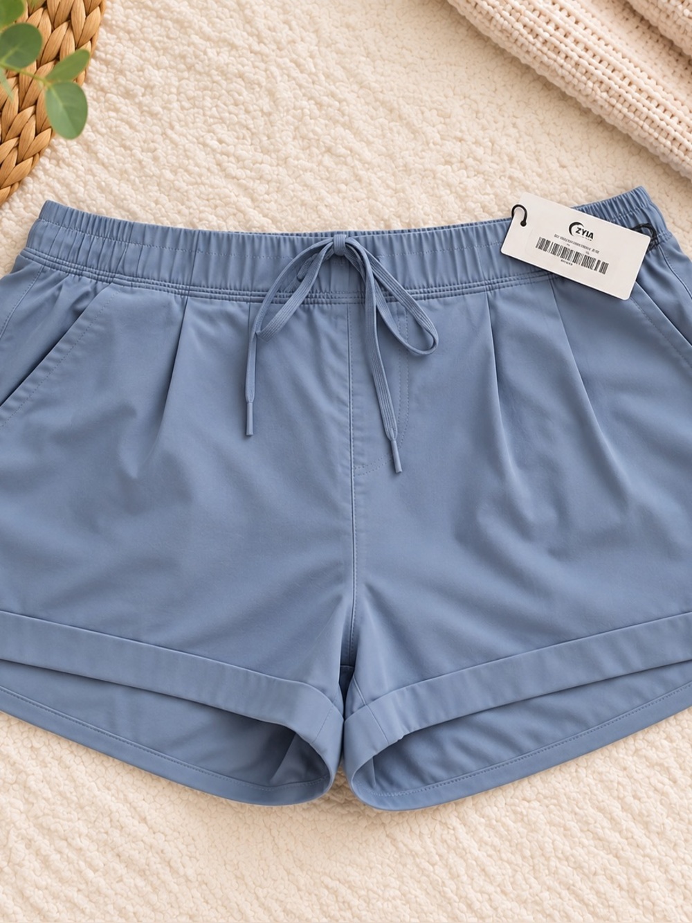 ZYIA Light Blue Athletic Drawstring Shorts